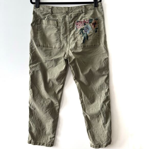 ANTHROPOLOGIE Relaxed Embroidered Trouser Size 29 - Picture 6 of 9